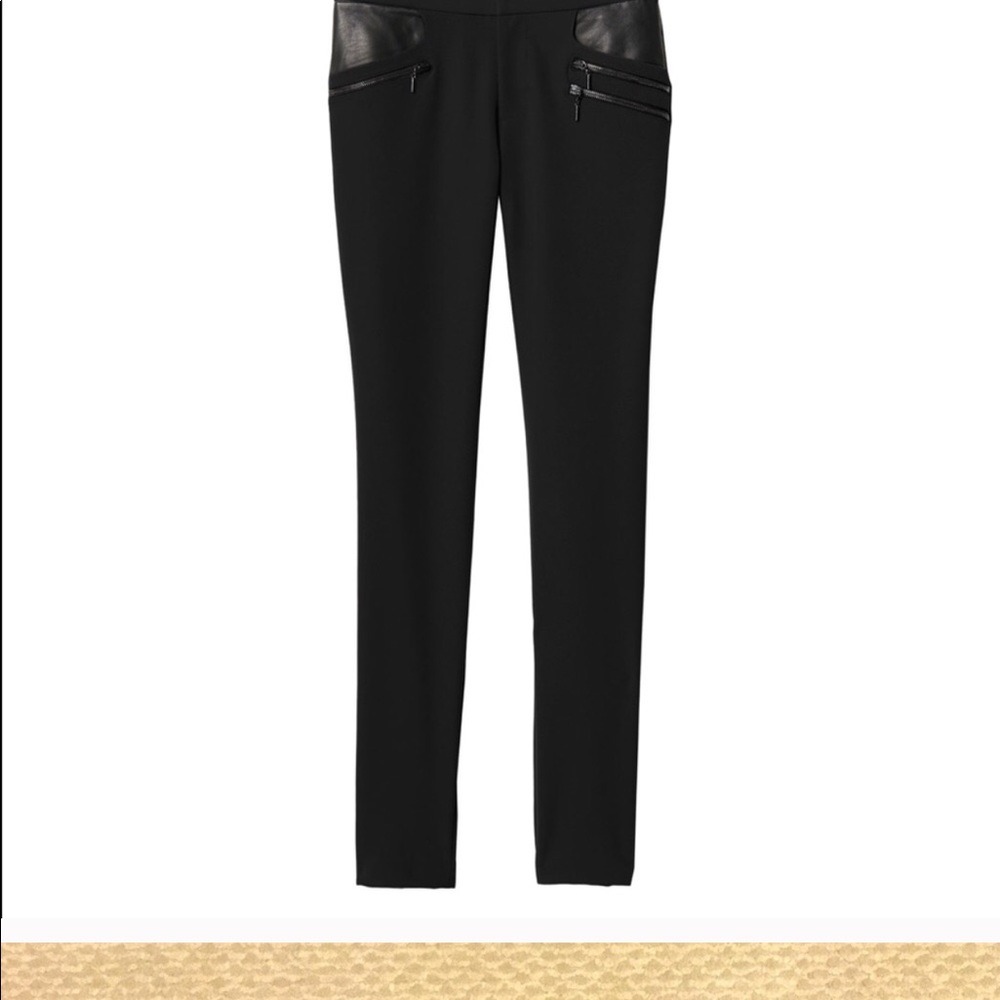 Rebecca Taylor Ava Tech Pant with Leather